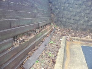 Rotten Wooden Retaining Wall - Slatter HOA Management